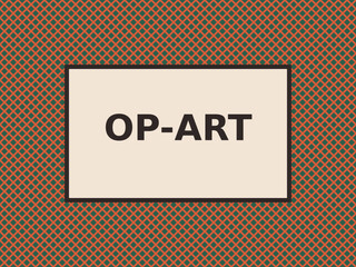 Modern op art design featuring bold geometric shapes and striking contrast in a vibrant pattern