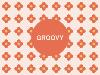 Colorful groovy floral pattern design for modern art and creative projects