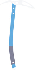 Ice Axe Flat Illustration. Clean Icon Design Element on Isolated White Background