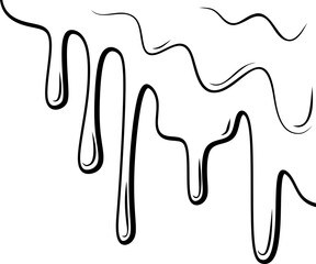 Dripping Liquid Outline Illustration