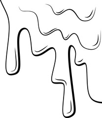 Dripping Liquid Outline Illustration