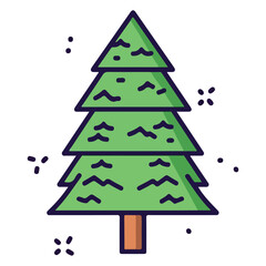 christmas tree vector illustration