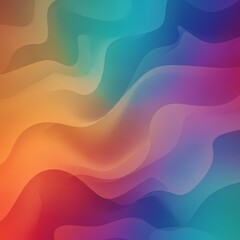 Colorful Abstract Wavy Pattern: An artful display of a gradient blend, with layered, flowing shapes that evoke movement and depth, an ode to vibrant hues.