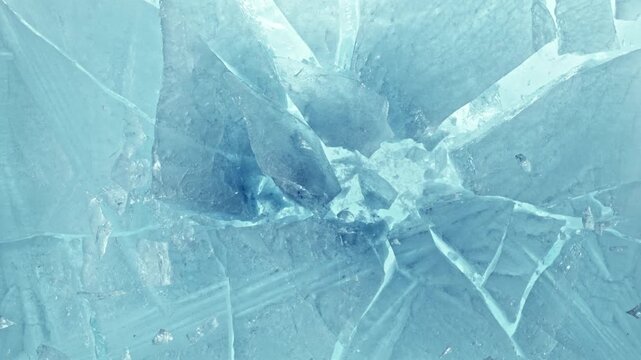 Super Slow Motion Shot of Ice Breaking at 1000 fps.