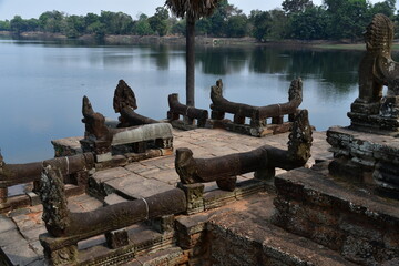 Naklejka premium カンボジア シェムリアップ遺跡群 スラ・スラン