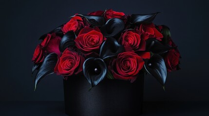 Dark red flower arrangement
