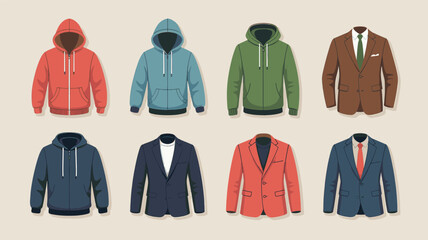 Hoodies and Suit Jackets in Various Styles