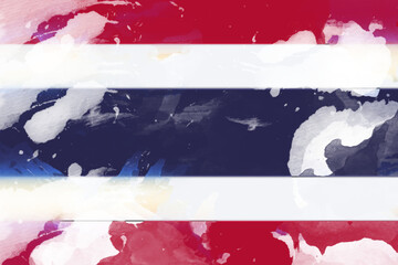 A watercolor-style illustration showcasing the Swiss flag with bold red, crisp white, and deep blue hues that evoke a sense of patriotism and artistic interpretation, with fluid color