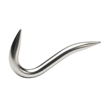 Polished Metal Meat Hook on Black Background butcher hook