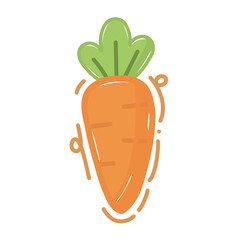 Orange Carrot Vegetable Cartoon Illustration