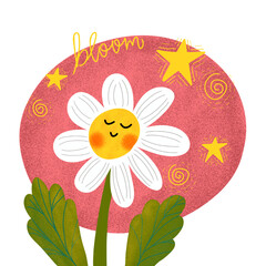 Sweet Floral Illustration with Playful Charm