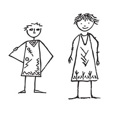 Simple Joy—Childlike Hand-Drawn Figures in Minimal Style