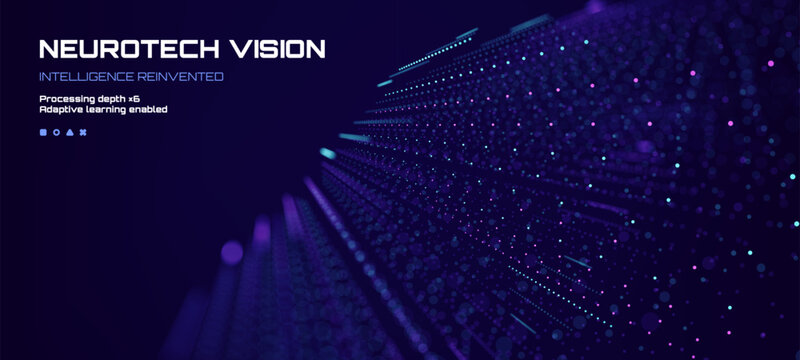 Abstract digital grid background with glowing dots. Futuristic tech pattern with data flow lines for internet, AI, and information technology concept.