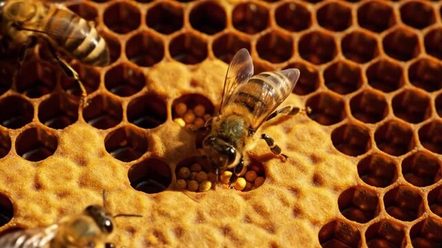 Honeycomb Bee Hive Structure Hexagonal Pattern Background