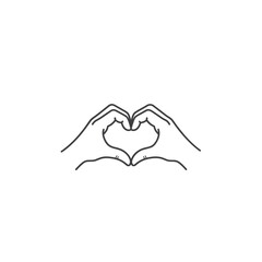 Fototapeta premium Hands forming a heart shape with fingers on white background