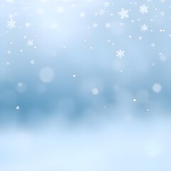 Fototapeta premium Sky blue navy gradation An illustration with snowflakes and stars in the sky Empty text box하늘색 파란색 네이비 그라데이션 하늘에 눈송이와 별이 있는 일러스트레이션 비어있는 텍스트박스