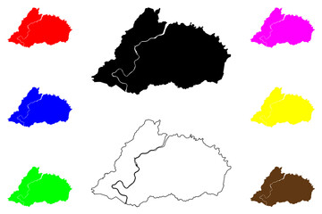 Cabanatuan city (Central Luzon Region, Republic of the Philippines, ROP) map vector illustration, scribble sketch Cabanatuan map