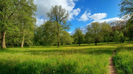 Obraz premium Beautiful green meadow