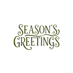 Fototapeta premium Season's greetings elegant holiday hand lettering