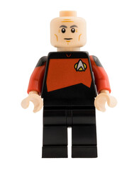 Obraz premium Dortmund - Deutschland 13. Dezember 2025 - Lego Figur Jean Luc Picard der Enterprise