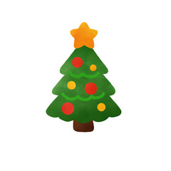 christmas tree isolated on white