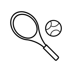 Tennis Racket And Tennis Ball Sports Icon