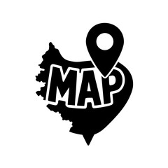 Map With Location Pin Navigation Icon