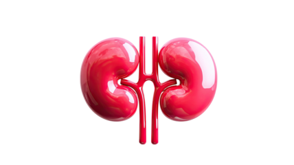 human kidney anatomy illustration showing renal organs and blood vessels detailed medical graphic on white background