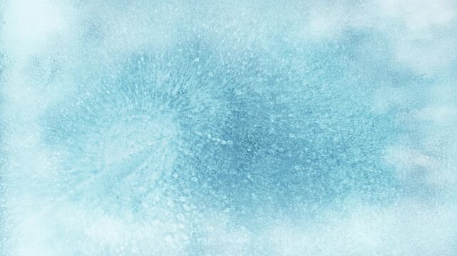 Super Slow Motion Shot of Freezing Ice Texture and Gently Flowing Cold Smoke at 1000fps.