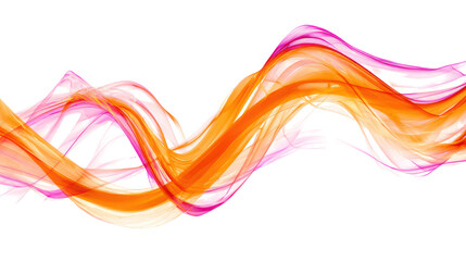 Bright orange and neon pink fire wave high resolution on transparent background