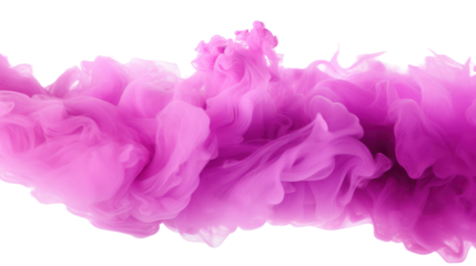 Bright pink and purple fluffy cloud high resolution on transparent background