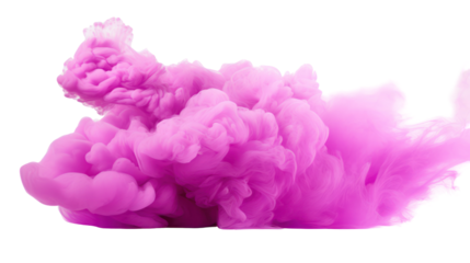 Bright pink and purple fluffy cloud high resolution on transparent background