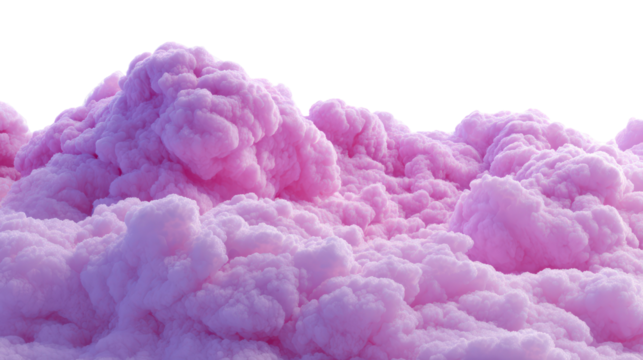 Bright pink and purple fluffy cloud high resolution on transparent background - Powered by Adobe