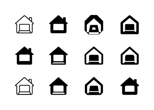 Remote Work Icons. Remote work life. Icon set. Set Logo of remot