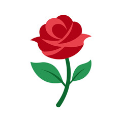 vector clip art rose flower on white background for web and graphic design