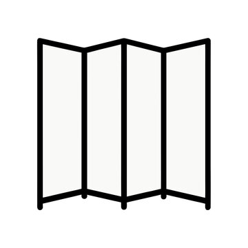 vector clip art room divider screen on white background for web and graphic design