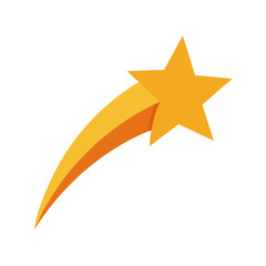 Obraz premium vector clip art shooting star on white background for web and graphic design