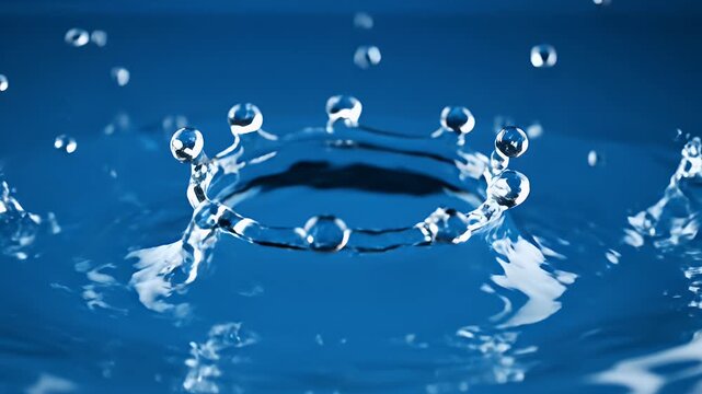 Captivating Water Droplet Dynamics - A Stunning Display of Liquid Artistry.