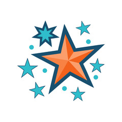 Obraz premium vector clip art star cluster on white background for web and graphic design