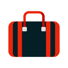 vector clip art travel bag on white background for web and graphic design