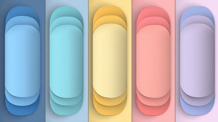 Create Engaging Content for Social Media With a Layered Pastel Design in a Vertical Format and Space for Text or Visuals in Center