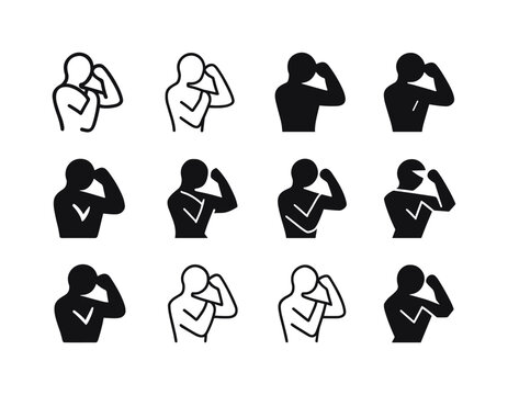 Body Combat Icons. Body combat. Icon set. Set Logo of body comba
