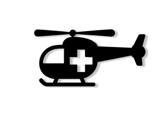 Emergency helicopter icon illustration