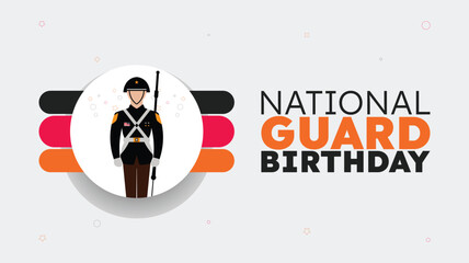 National Guard Birthday Honoring Heroes and Protectors design templet