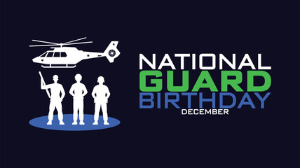 National Guard Birthday Honoring Heroes and Protectors design templet