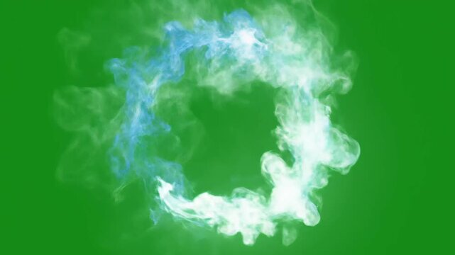 Animated magic spell energy ring fluid smoke effect visual overlay
