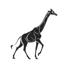 Stylized Walking Giraffe Silhouette