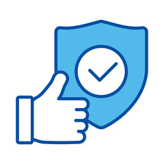 Trust In Blue Style, Vector Illustration