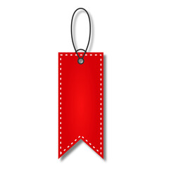 Red Price Tag with Dotted Outline
