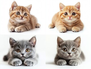 Adorable Kitten Quartet Portrait